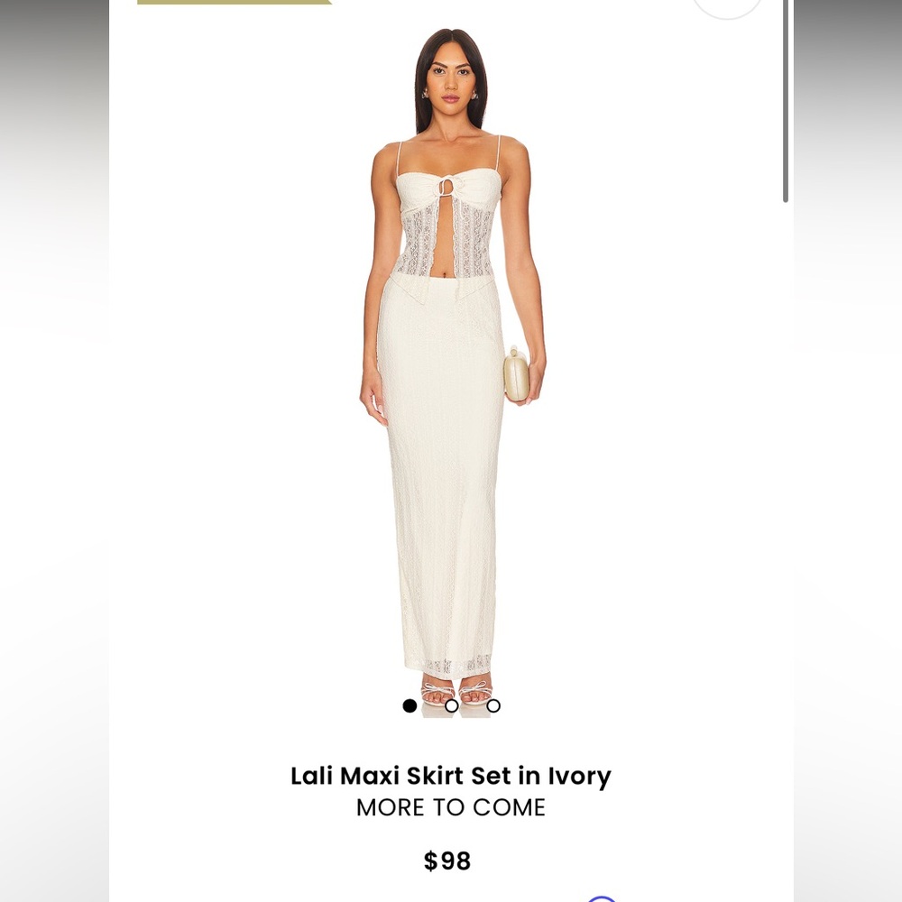 Lali Maxi Skirt Set in Ivory - Women's Maxi Skirt